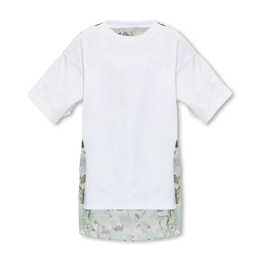 Stella Mccartney T-shirt met zijden achterkant White Dames