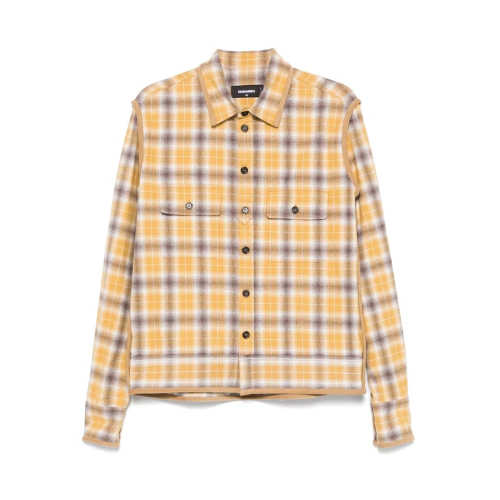 Dsquared2 Mosterdgele Button-Up Shirt Yellow Dames