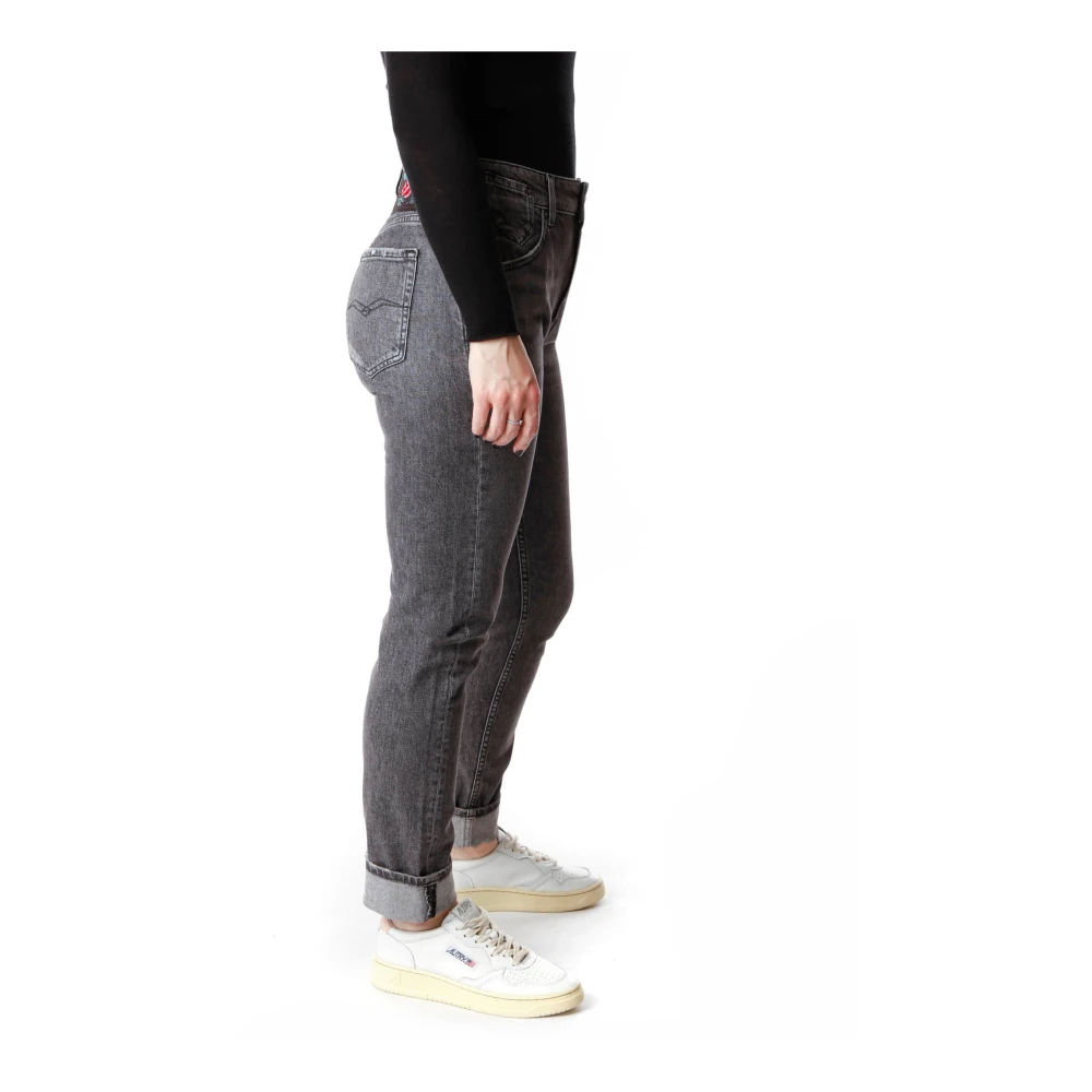 Replay Slim-Fit Boyfriend Jeans Gray Dames