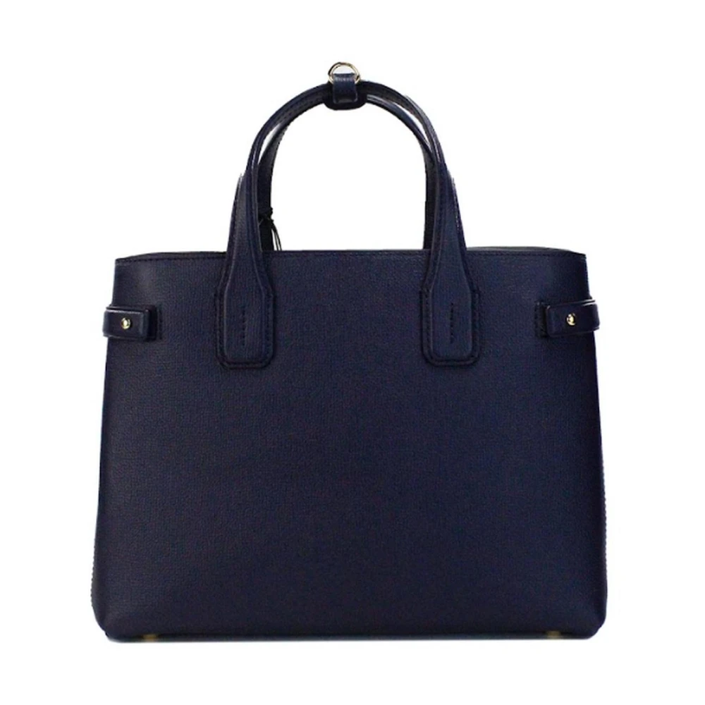 Burberry Blauwe Leren Tote Crossbody Handtas Blue Dames