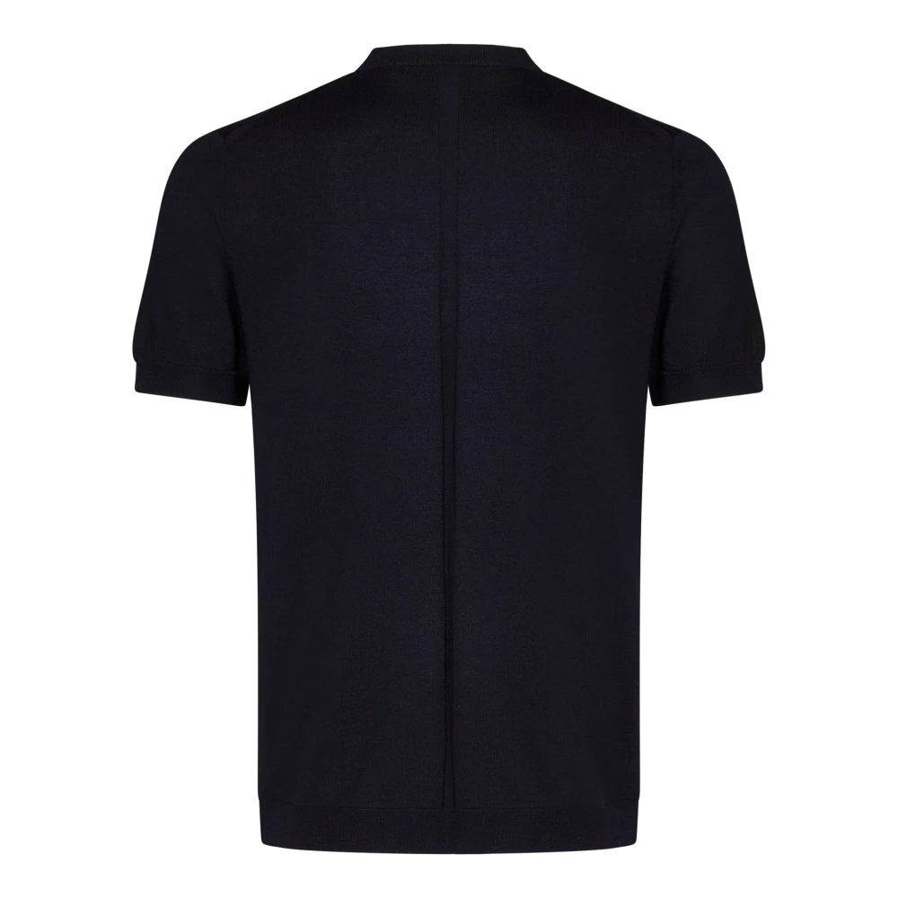 Low Brand Blauwe Merinowollen Trui Aw24 Blue Heren