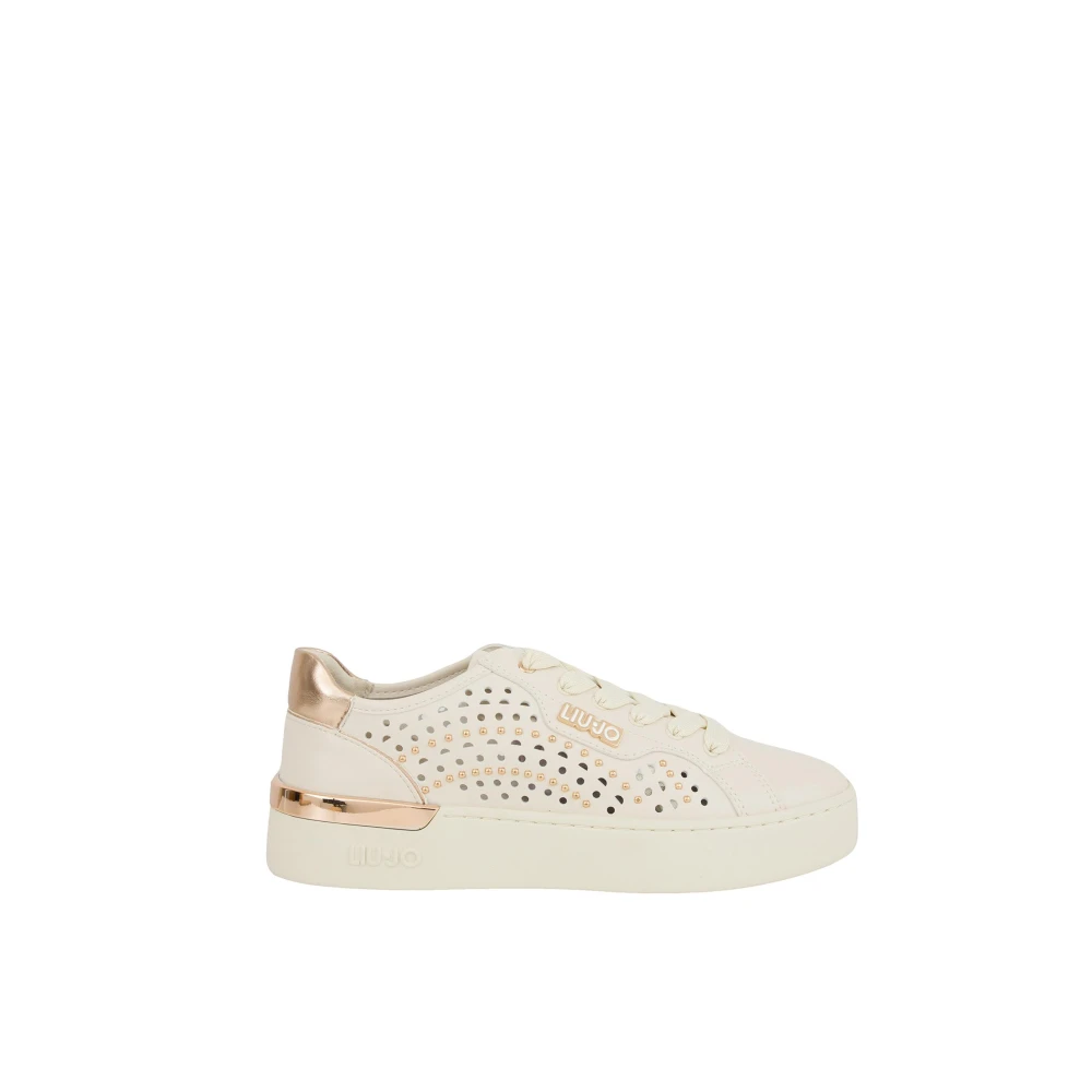 Liu Jo Women's Beige Sneakers, 3 Uk, Studded Sneaker