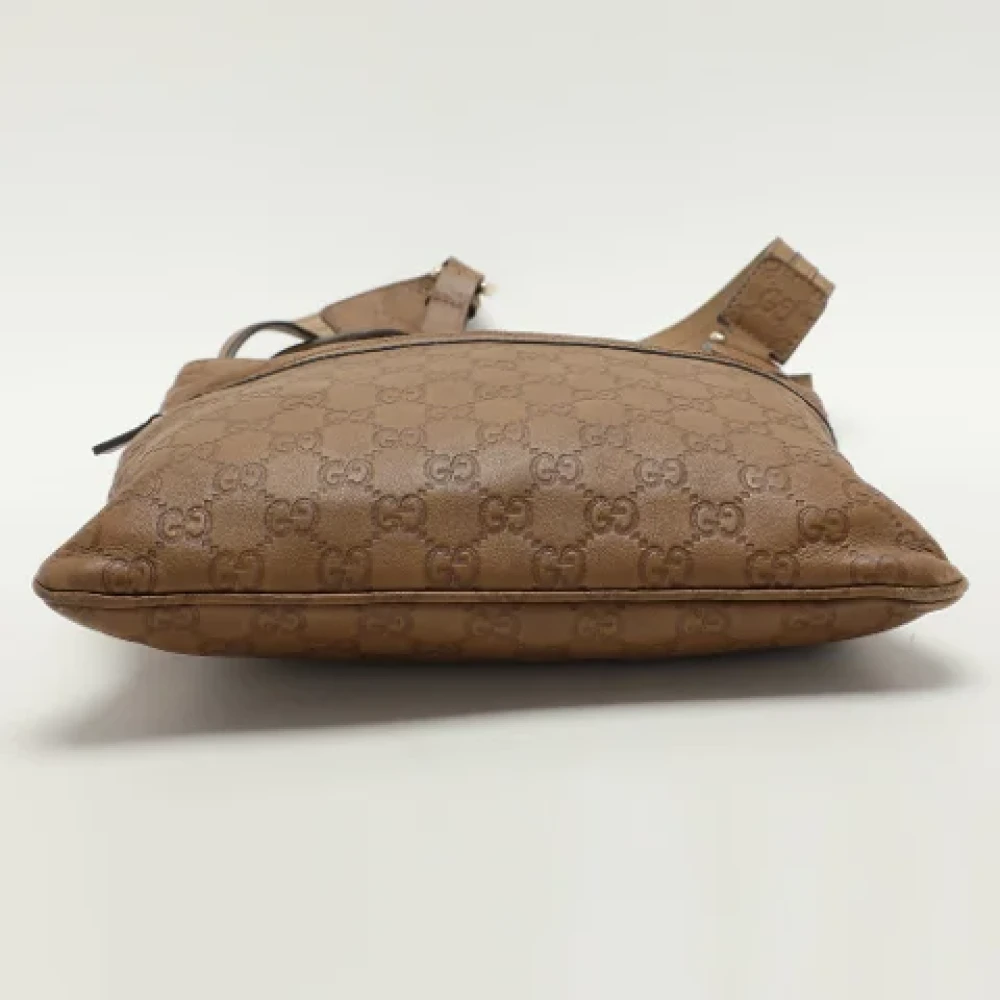 Gucci Vintage Pre-owned Leather gucci-bags Beige Dames