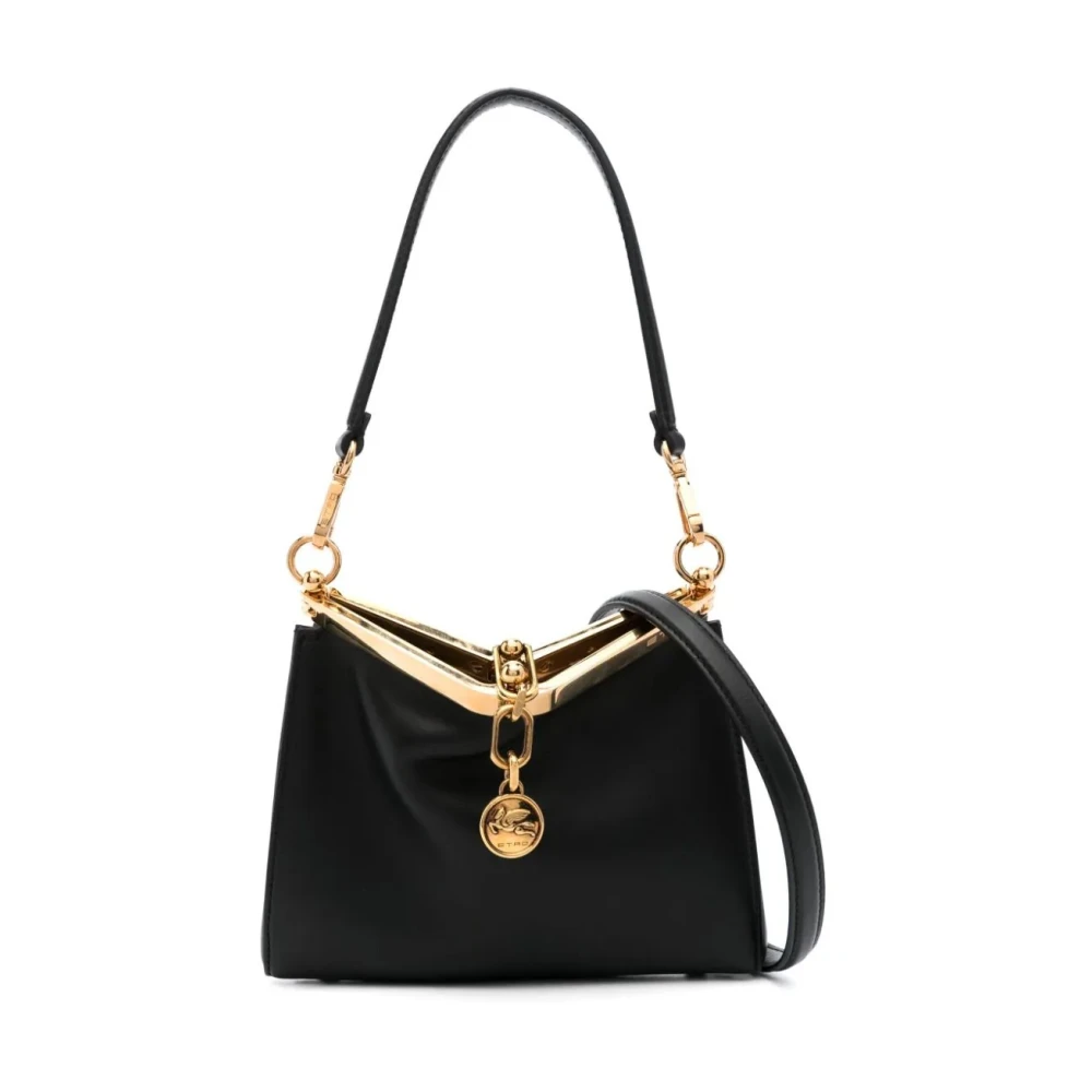 ETRO Zwarte Mini Vela Leren Tas Black Dames