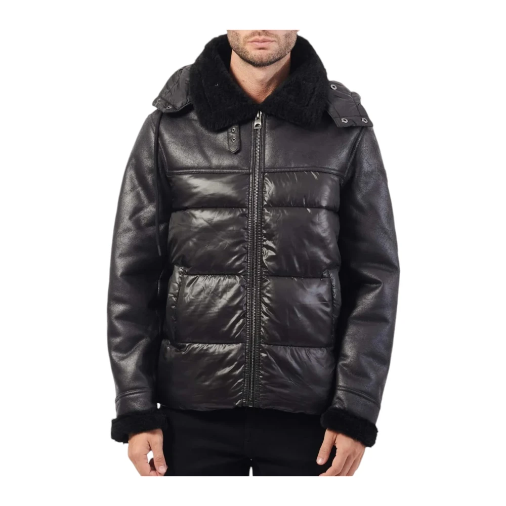 Guess Hybride Puffa Jas in Jet Black Heren