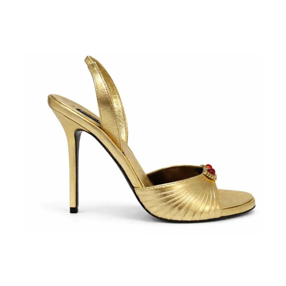 Roberto Cavalli Women's Yellow High Heel Sandals