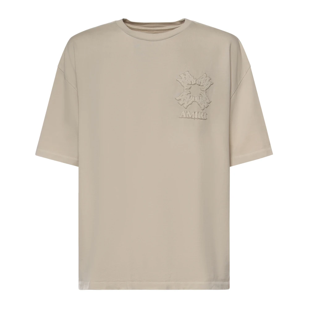 Amiri Men's White T-Shirts, S, Ivory Cotton T-Shirt