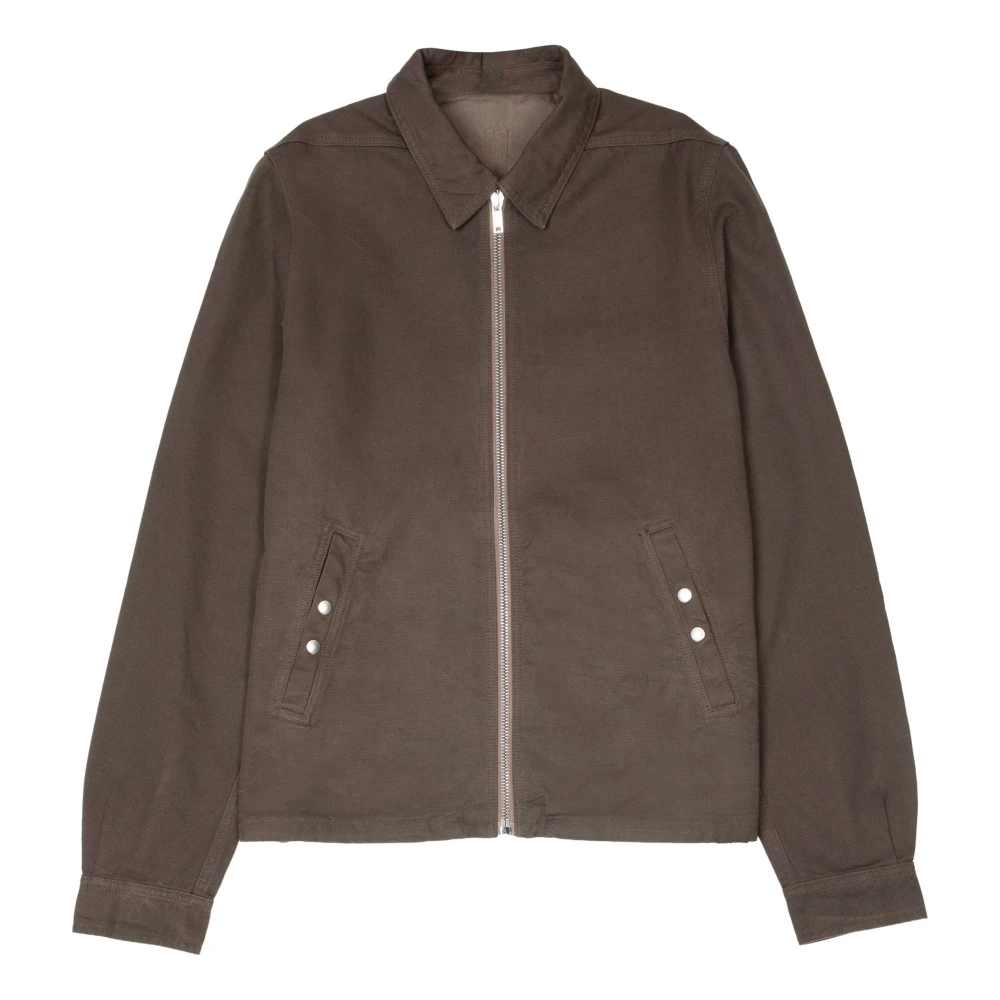 Rick Owens Brown Zipfront Jkt - Male - Light Jackets - S - Jackets