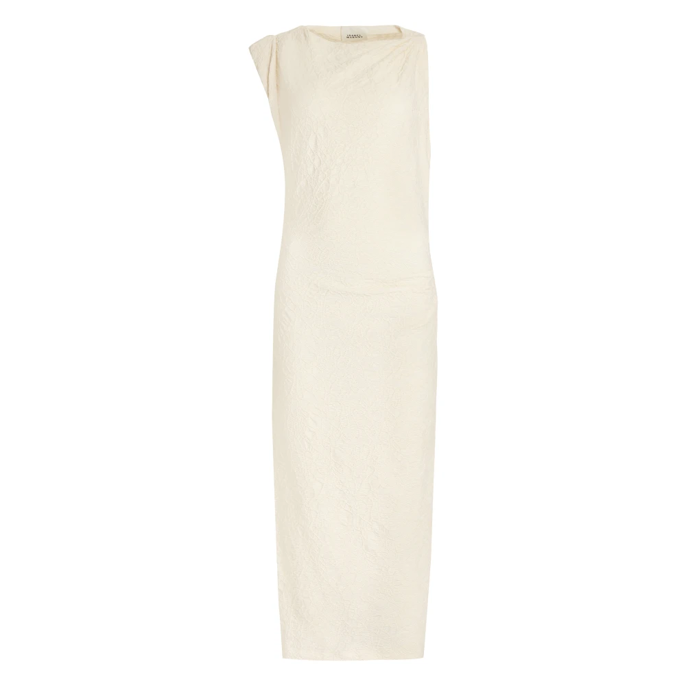 Isabel Marant Women's Beige Midi Dresses, L, Franzy Cotton-Blend Dress