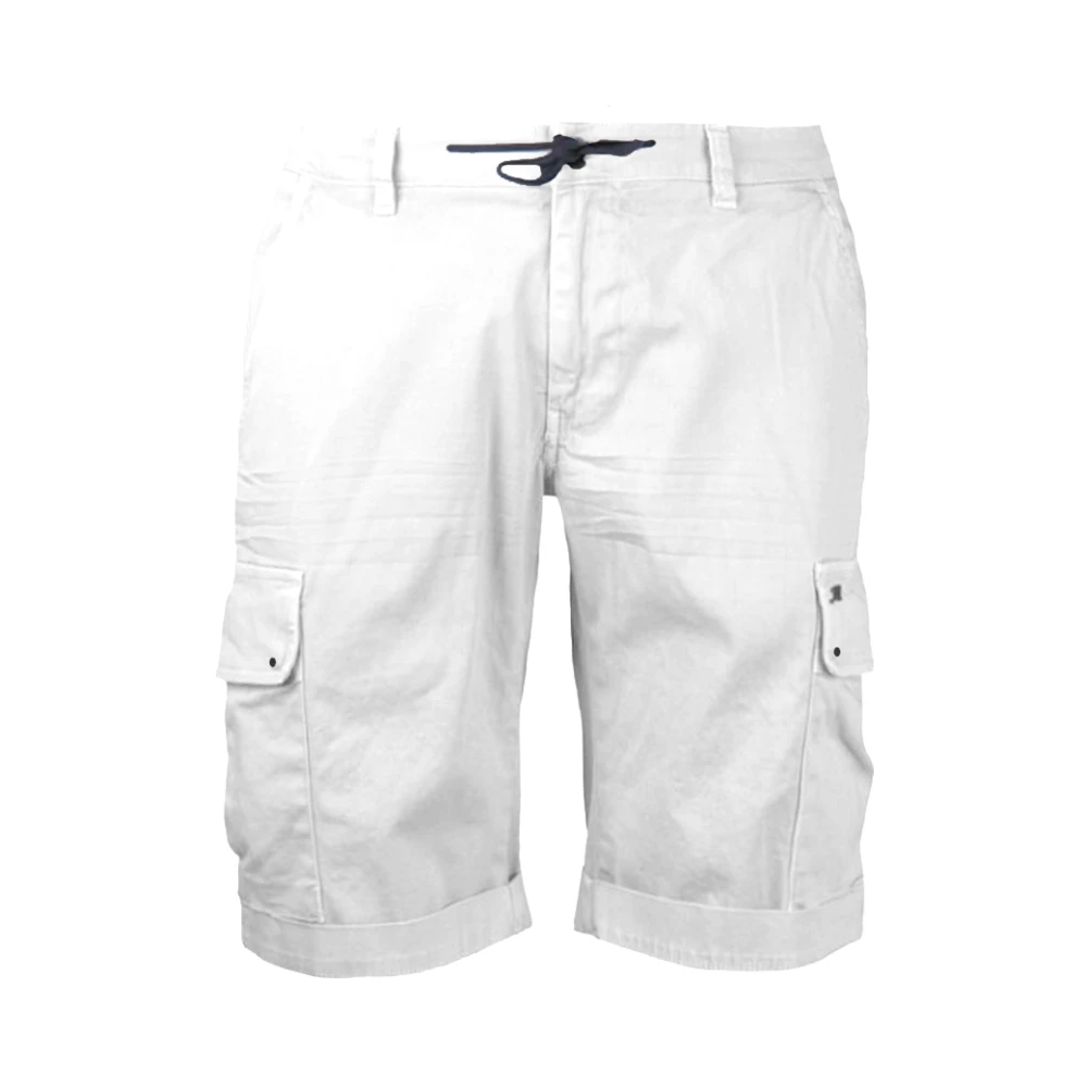 Mason's Stretch Carrot Fit Bermuda Shorts White Heren