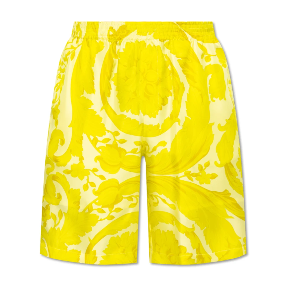 Versace Zijden shorts Yellow Heren