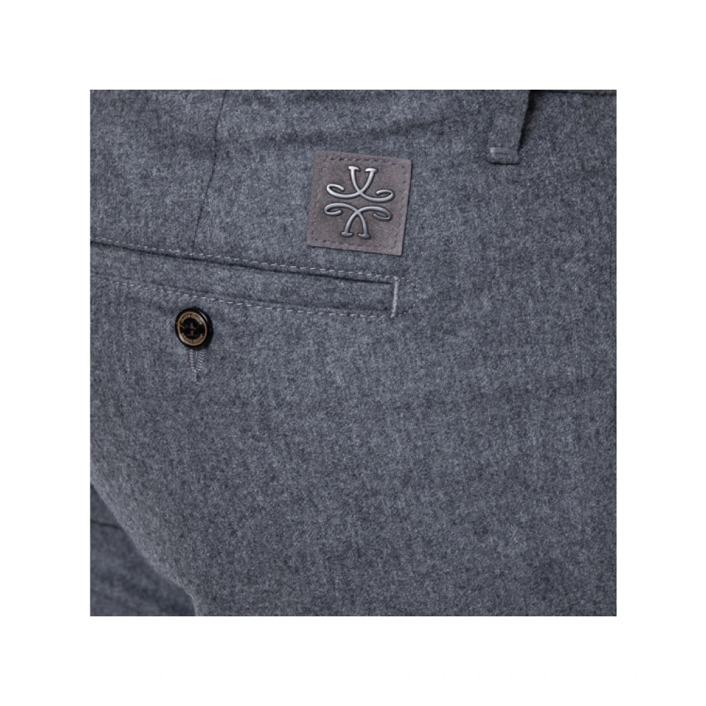 Jacob Cohën Grijze Flanellen Slim Fit Broek Gray Heren