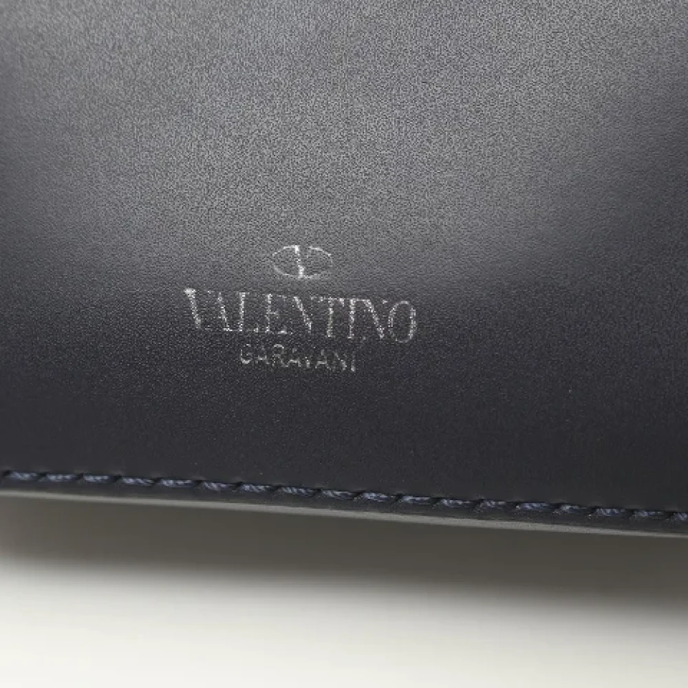 Valentino Vintage Pre-owned Leather shoulder-bags Blue Heren