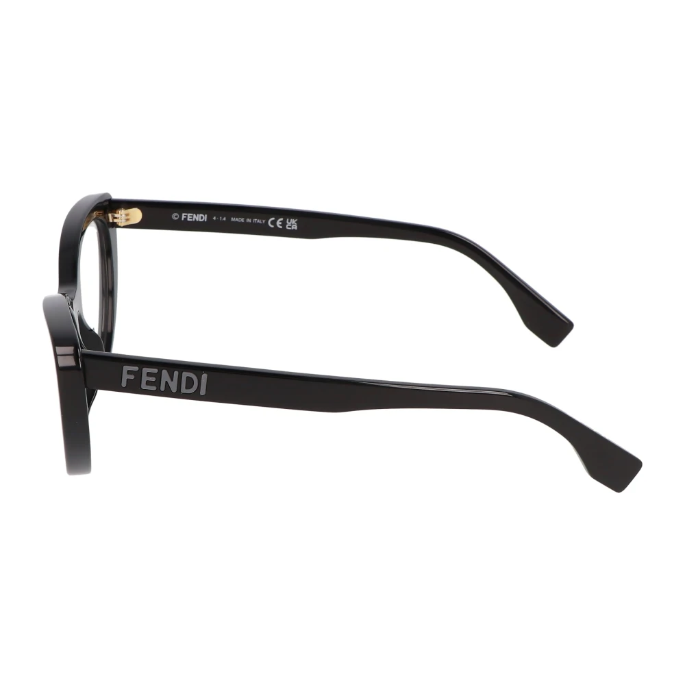 Fendi Kattenogen Bril van Acetaat Black Unisex