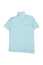 polo-bleu-clair-a-manches-courtes-avec-details-peints-a-la-main