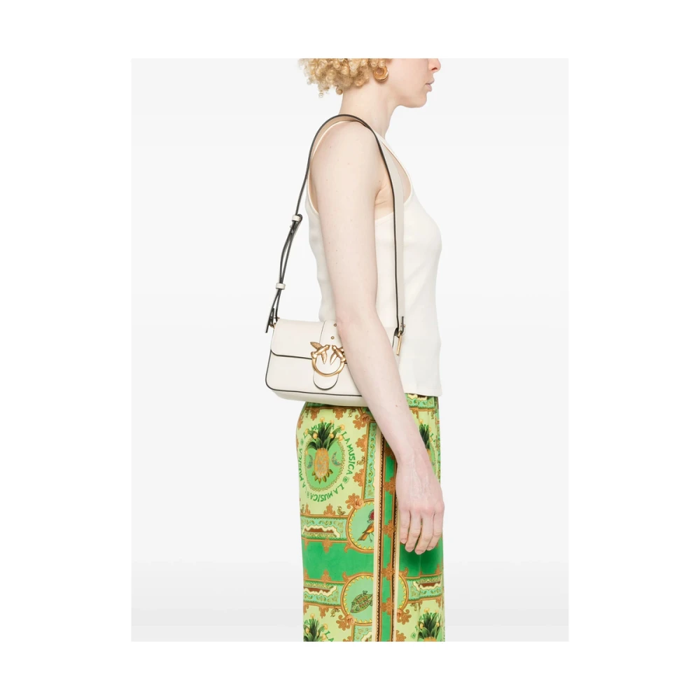 pinko Love Birds Amandel Beige Schoudertas Beige Dames