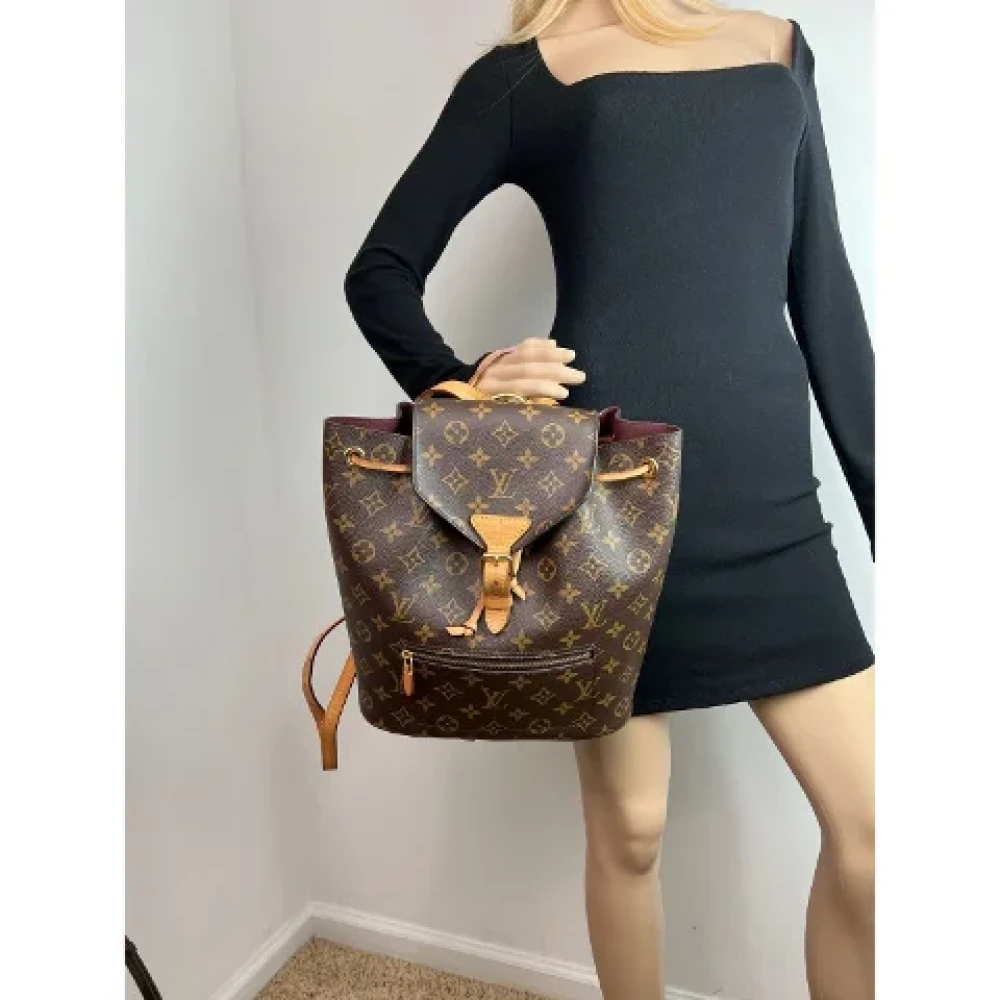 Louis Vuitton Vintage Pre-owned Canvas backpacks Yellow Dames