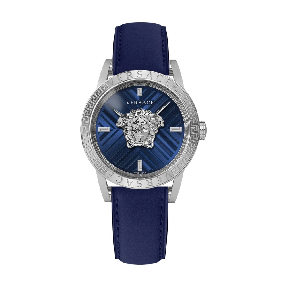Versace Men's Multicolor Watches, One Size, Blue And Silver V-Code Restyling Watch