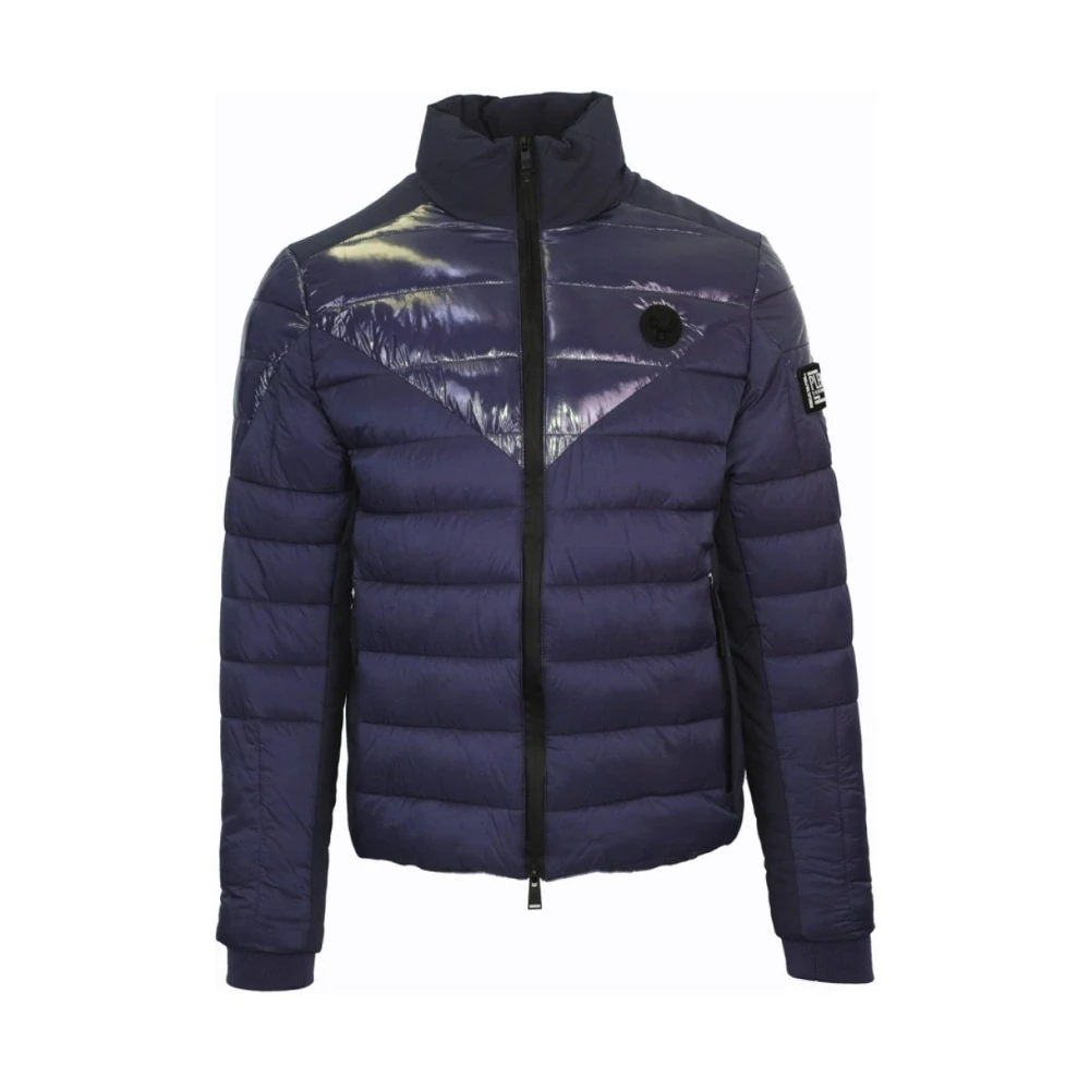 Plein Sport Satin Fitted Pufferjacka - Blå Blue, Herr