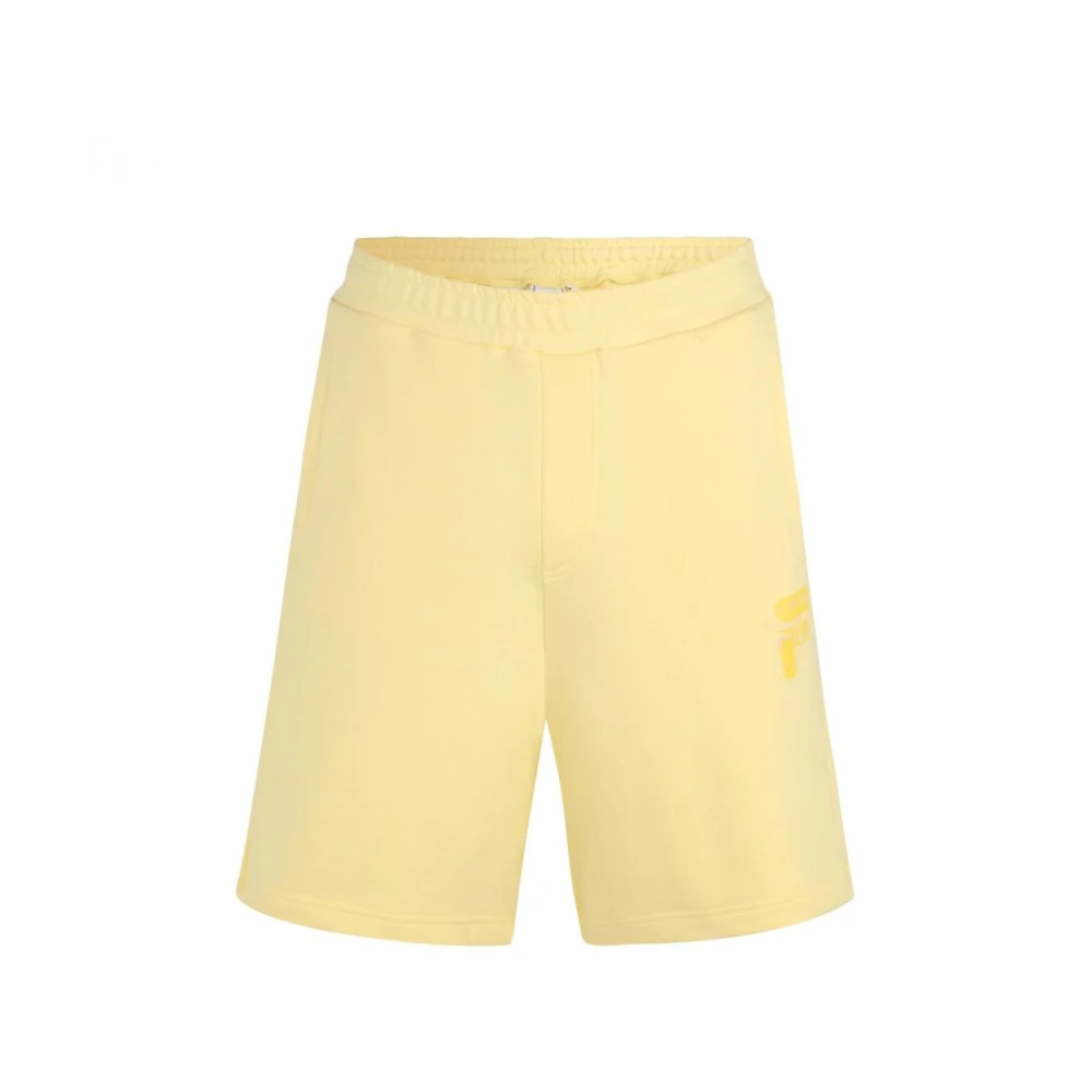 Fila Katoenen Bermuda Shorts Oversize Sweatpants Yellow Heren
