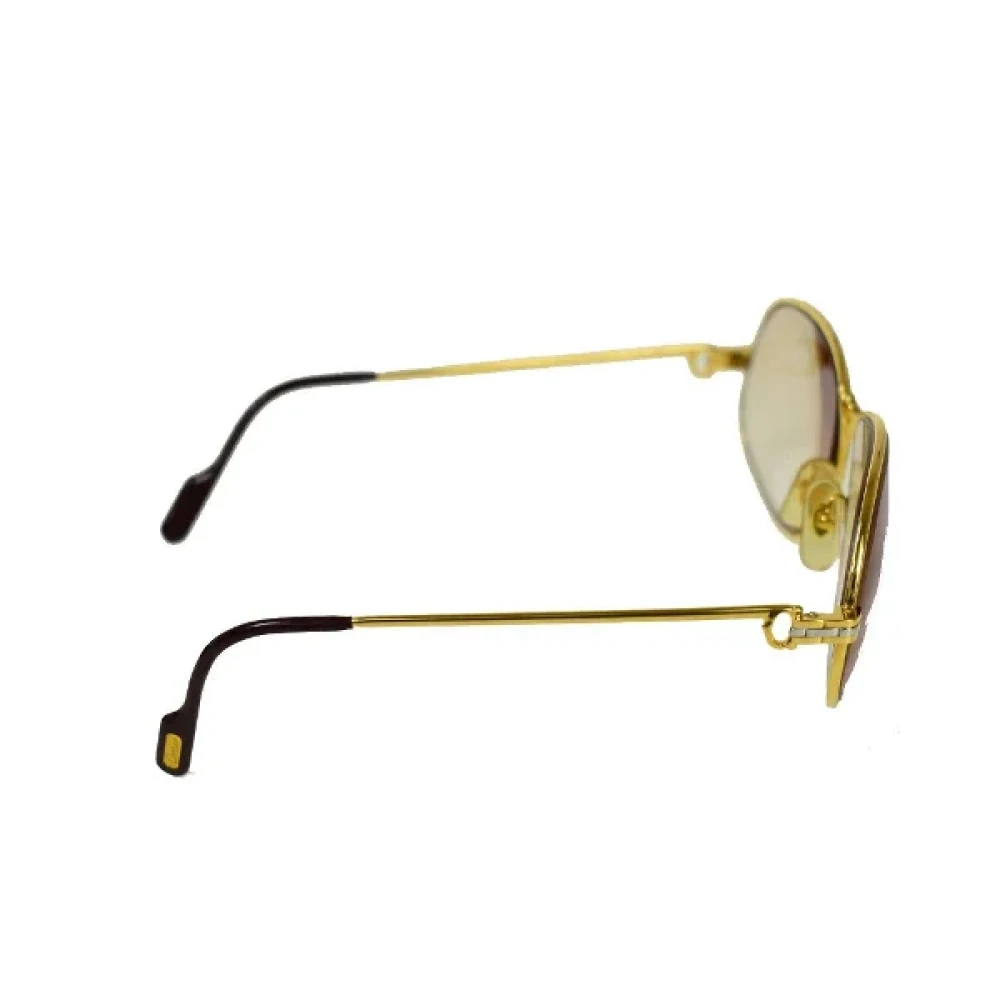 Cartier Vintage Pre-owned Metal sunglasses Yellow Dames