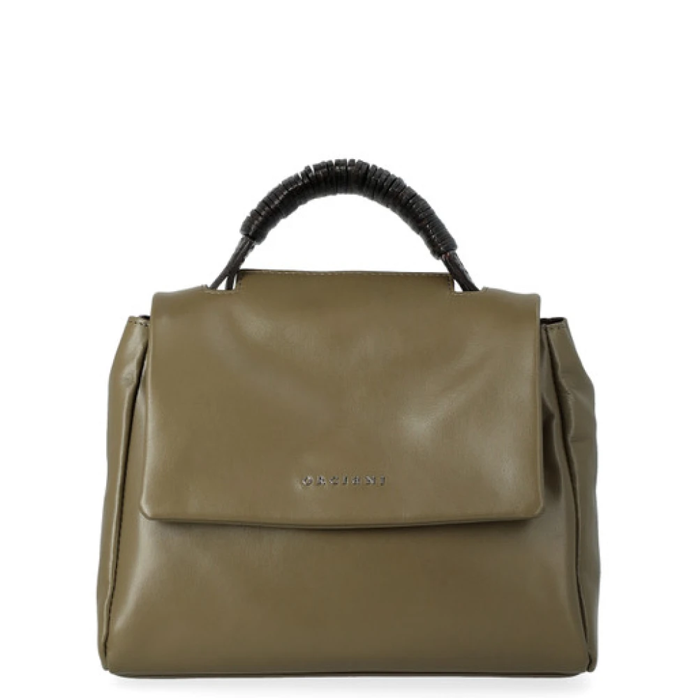 Orciani Vrouw Groente Tassen Dames, Groen, One Size, Leer, Sveva Jungle Kleine Handtas