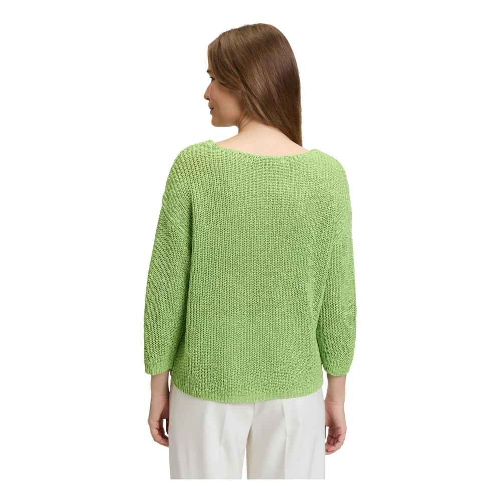 Betty Barclay Casual Ribgebreide Trui Green Dames