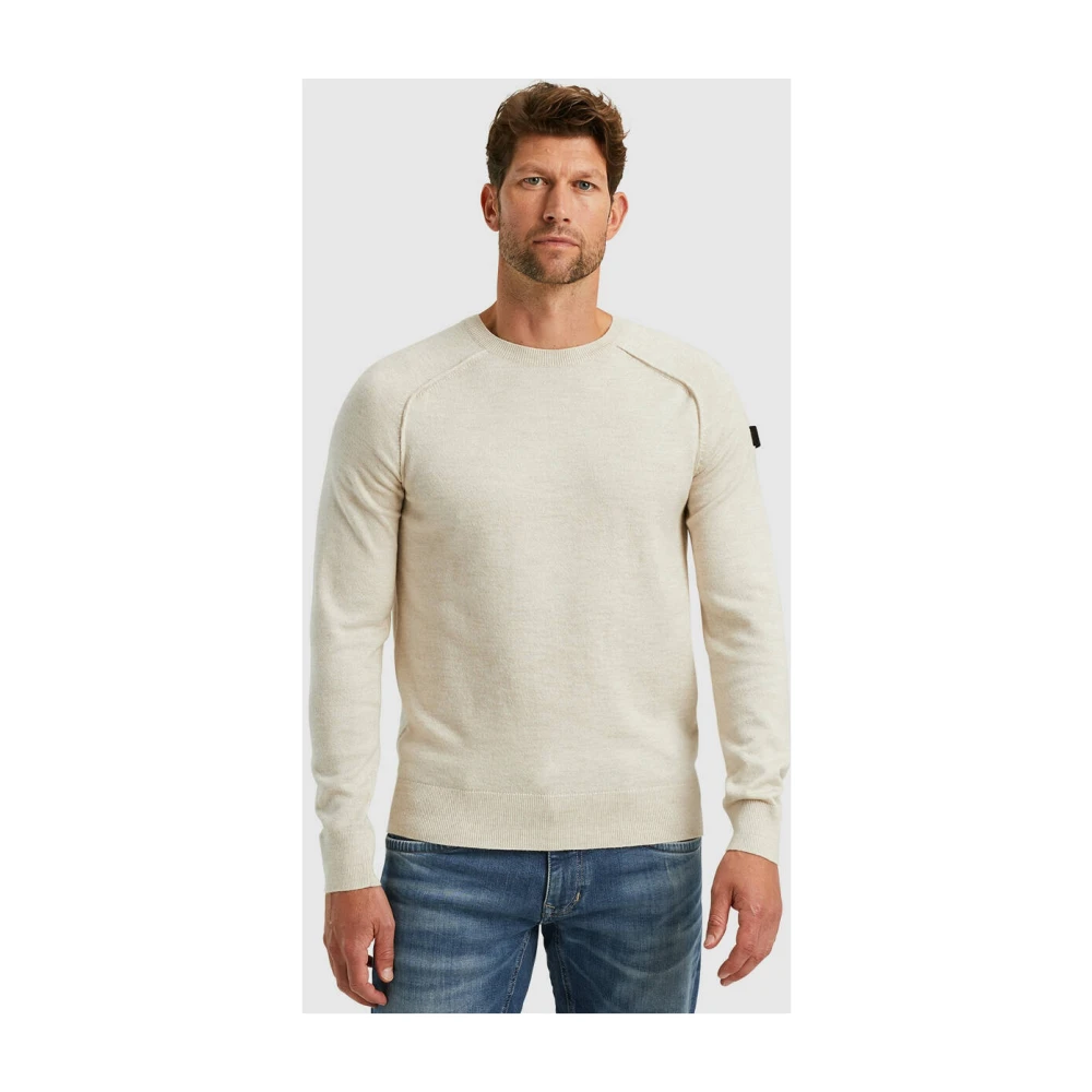 PME Legend R-neck soft blend pullover Beige Heren