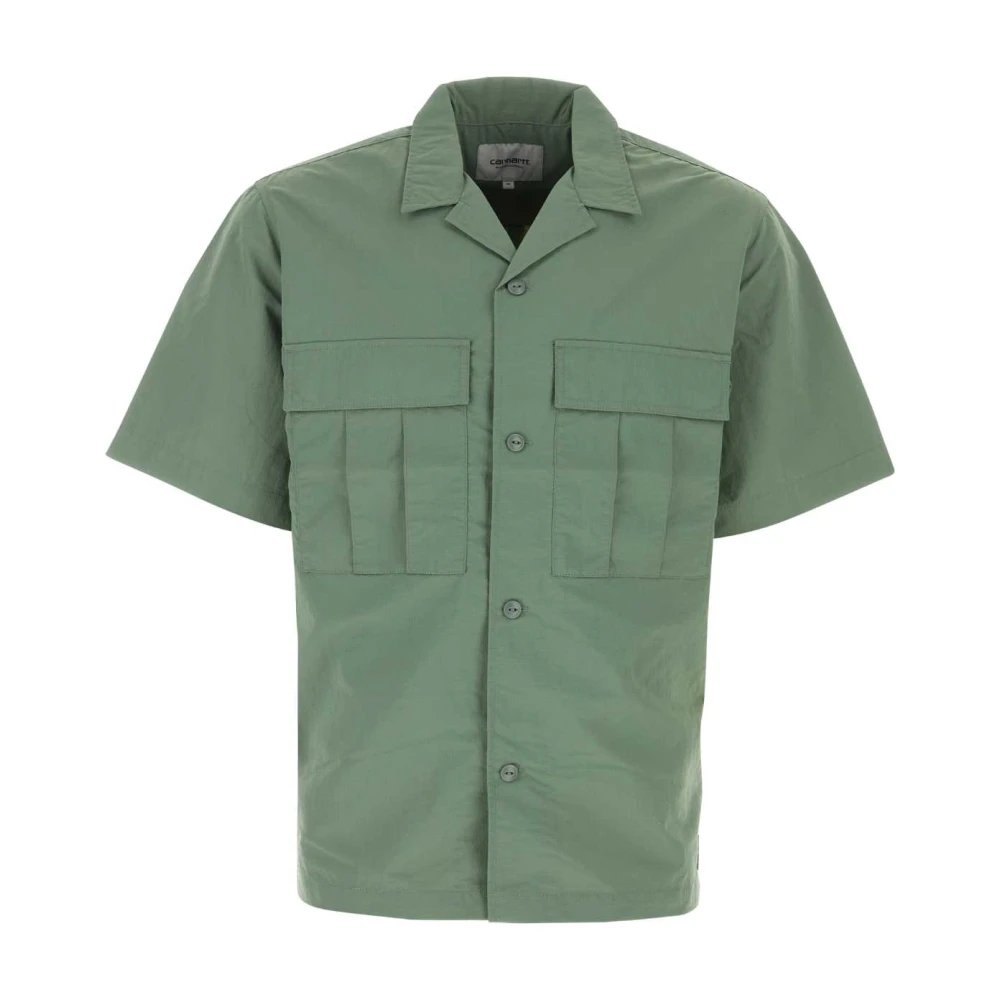 Carhartt WIP Army Green Nylon Korte Mouw Shirt Green Heren