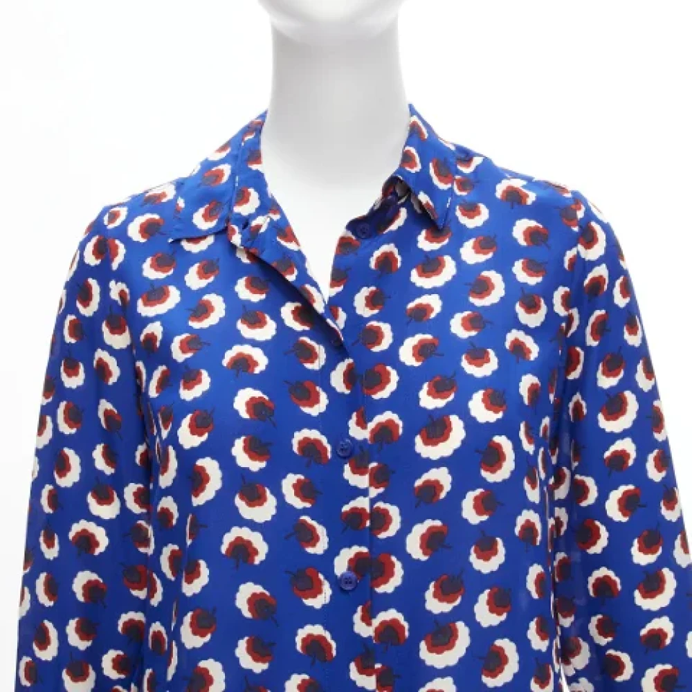 Stella McCartney Pre-owned Silk tops Blue Dames