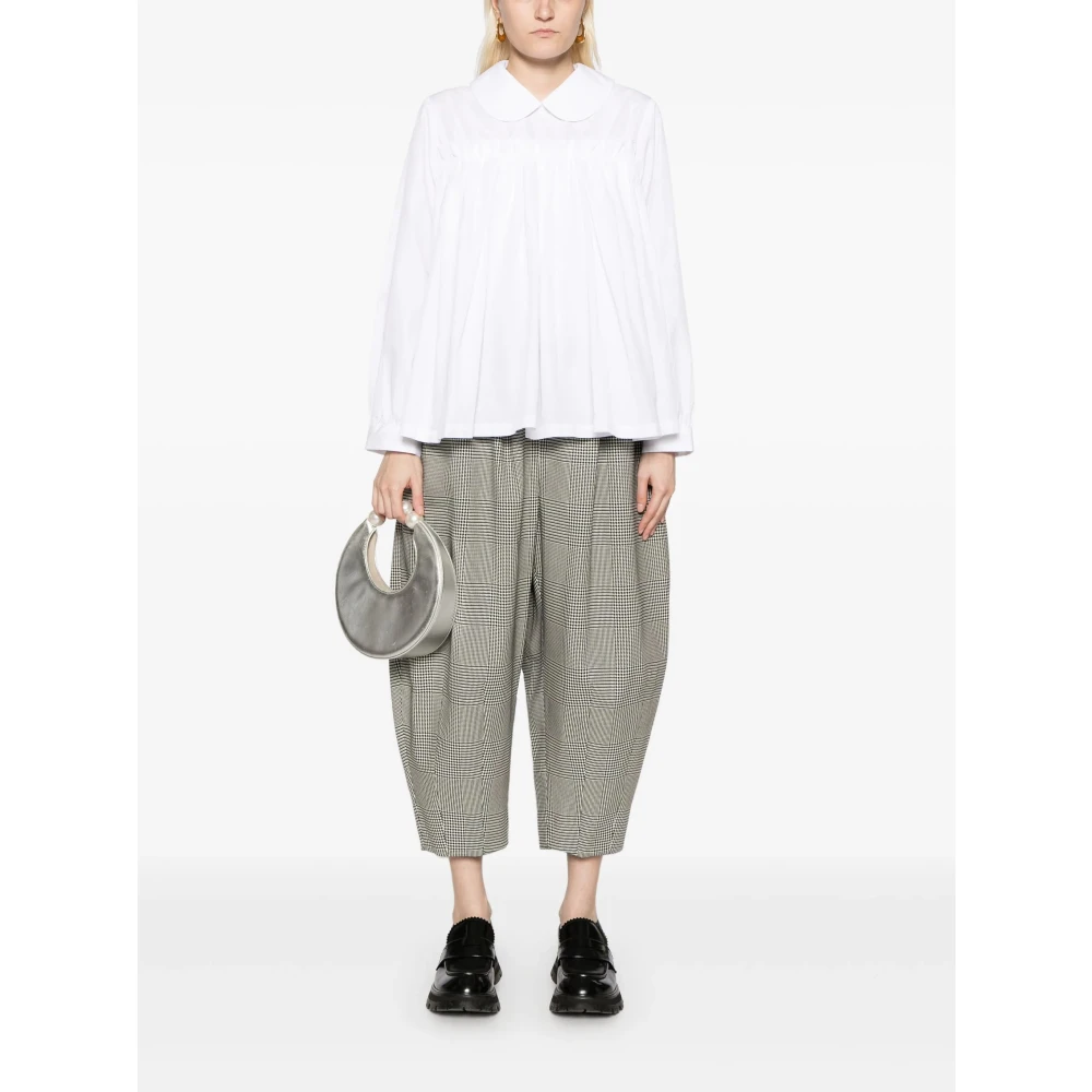 Comme des Garçons Stijlvolle Houndstooth Tapered Broek Multicolor Dames