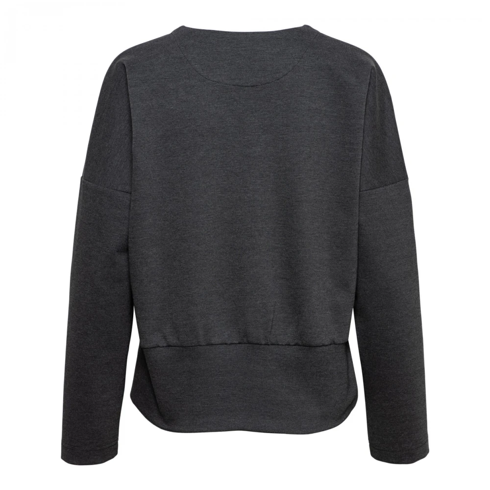 &Co Woman V-hals gebreide trui Gray Dames