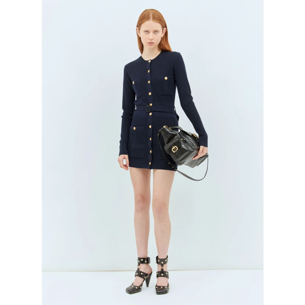 Chloé Wollen Vest met Riem Blue Dames