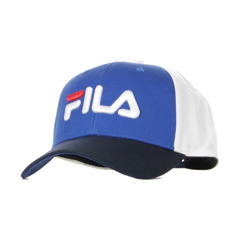 Fila Mannen Gebogen Klep Pet in Blauw Zwart Wit Blue Heren