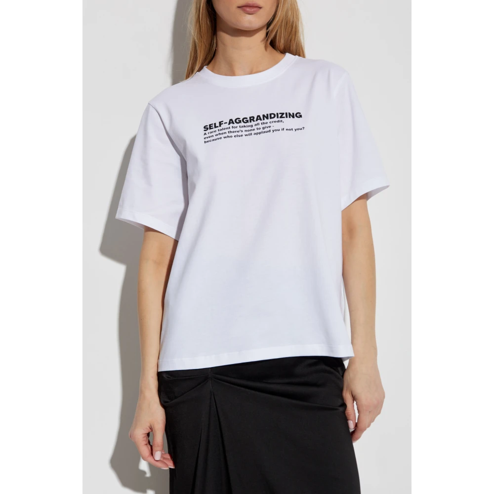 Victoria Beckham T-shirt met print White Dames