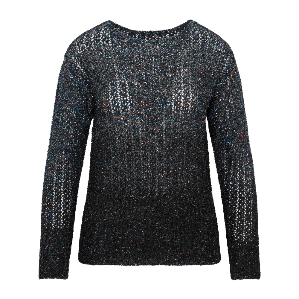 Maison Margiela Women's Blue Crewneck Jumper - Round-Neck Knitwear - M - Knitwear