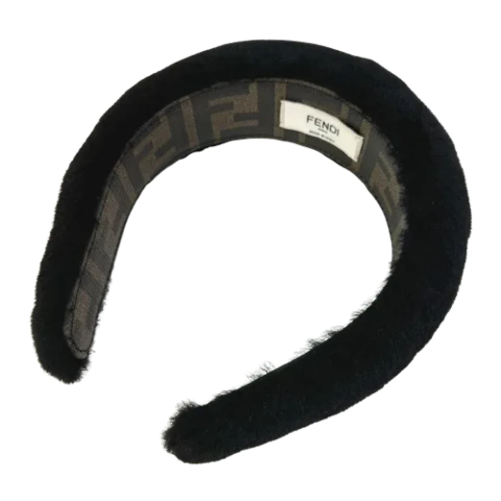 Fendi Vintage Pre-owned Fabric hair-accessories Black Dames