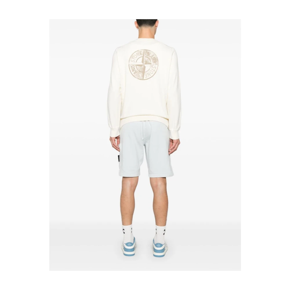 Stone Island Witte Sweatshirt voor Mannen White Heren
