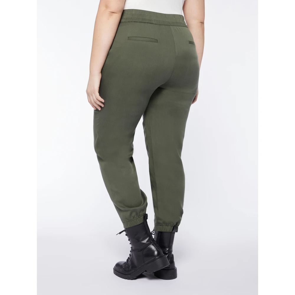 Fiorella Rubino Wortel Snit Katoen-Lyocell Broek Green Dames