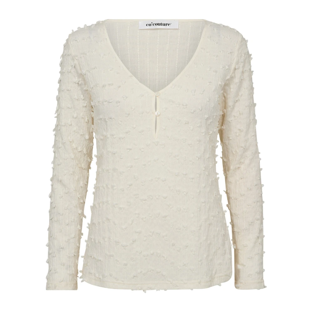 Co'Couture Pompomcc Blouse Top Off White Dames