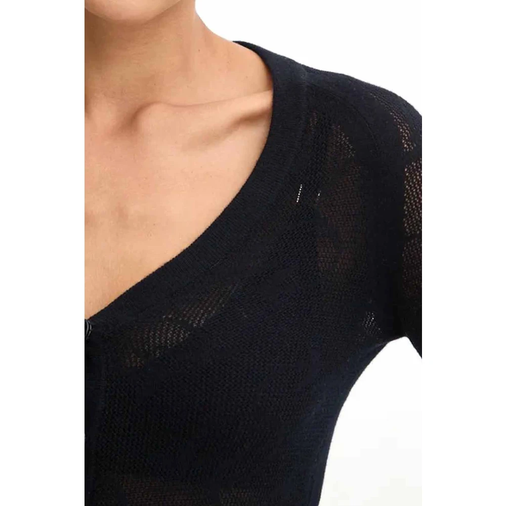 pinko Zwarte Cardigan Trui Wol Kasjmier Black Dames