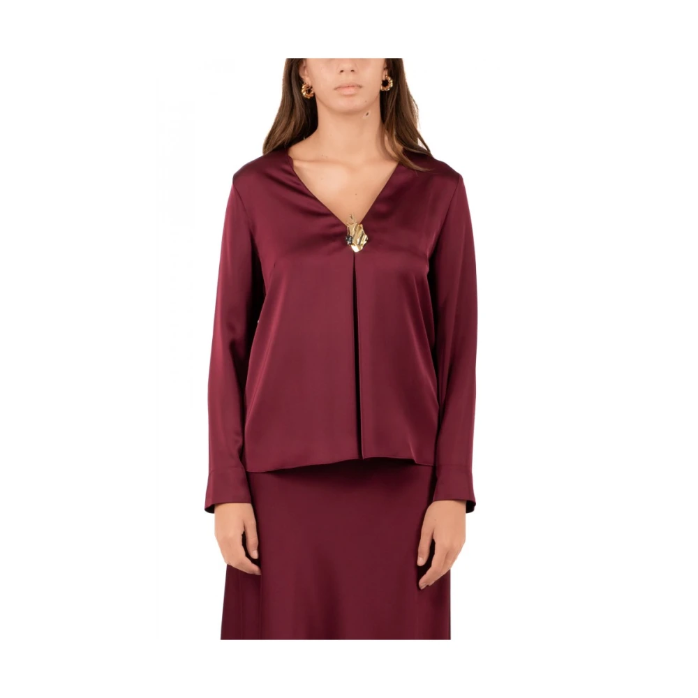 Hanita Damesblouse Brown Dames