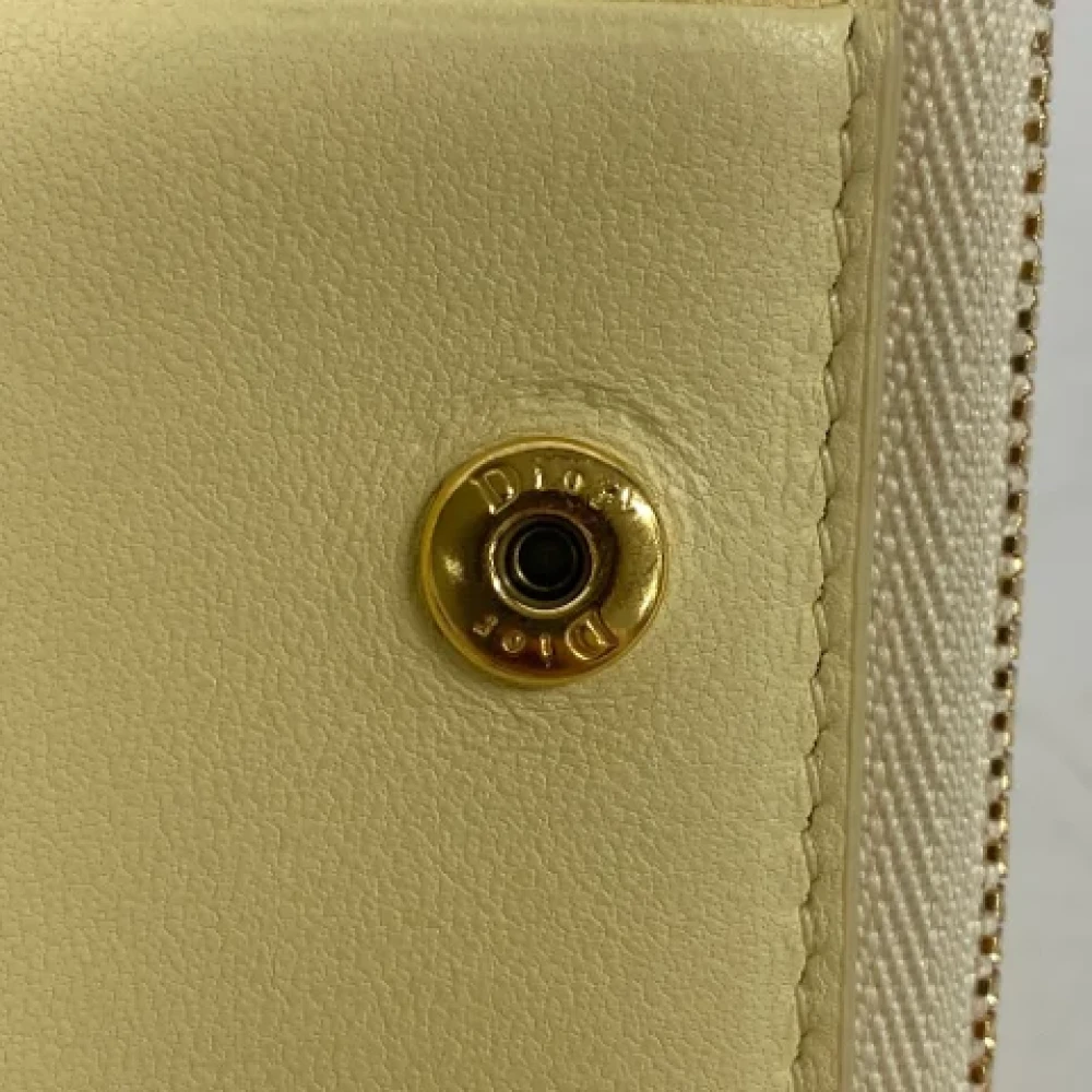 Dior Vintage Pre-owned Leather wallets Yellow Dames