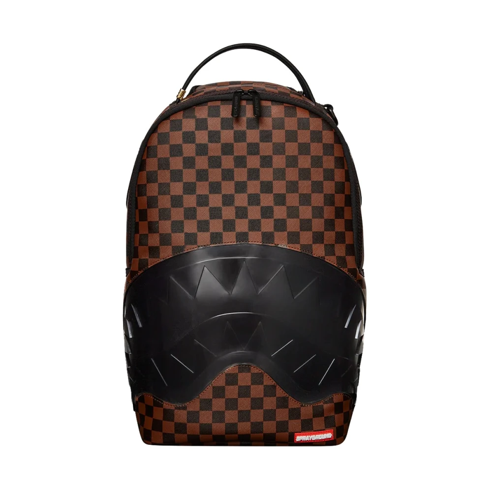 Sprayground Haaienrugzak met Verborgen Zakken Brown Heren