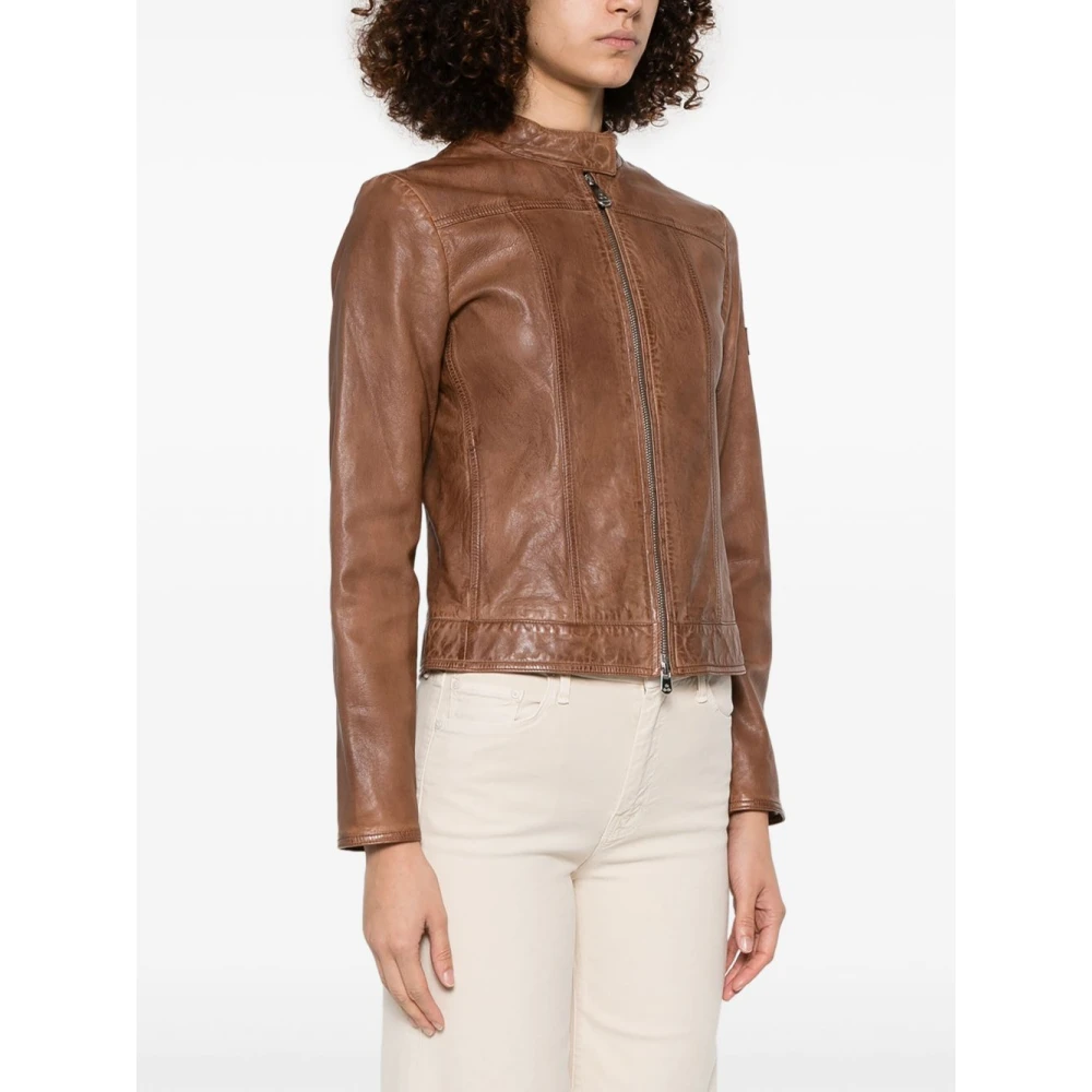 Peuterey Bruine Ritsjas Logo Patch Brown Dames
