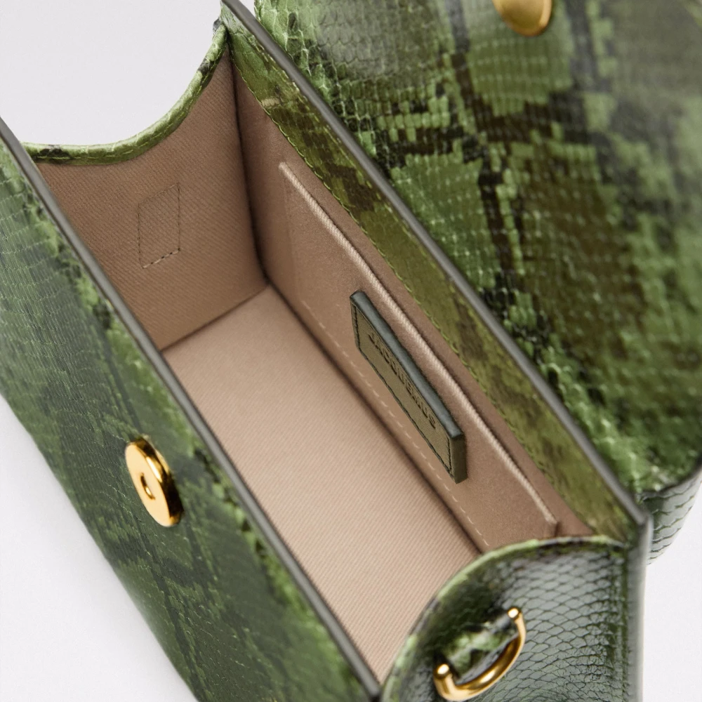 Jacquemus Groene Leren Mini Tas Green Dames