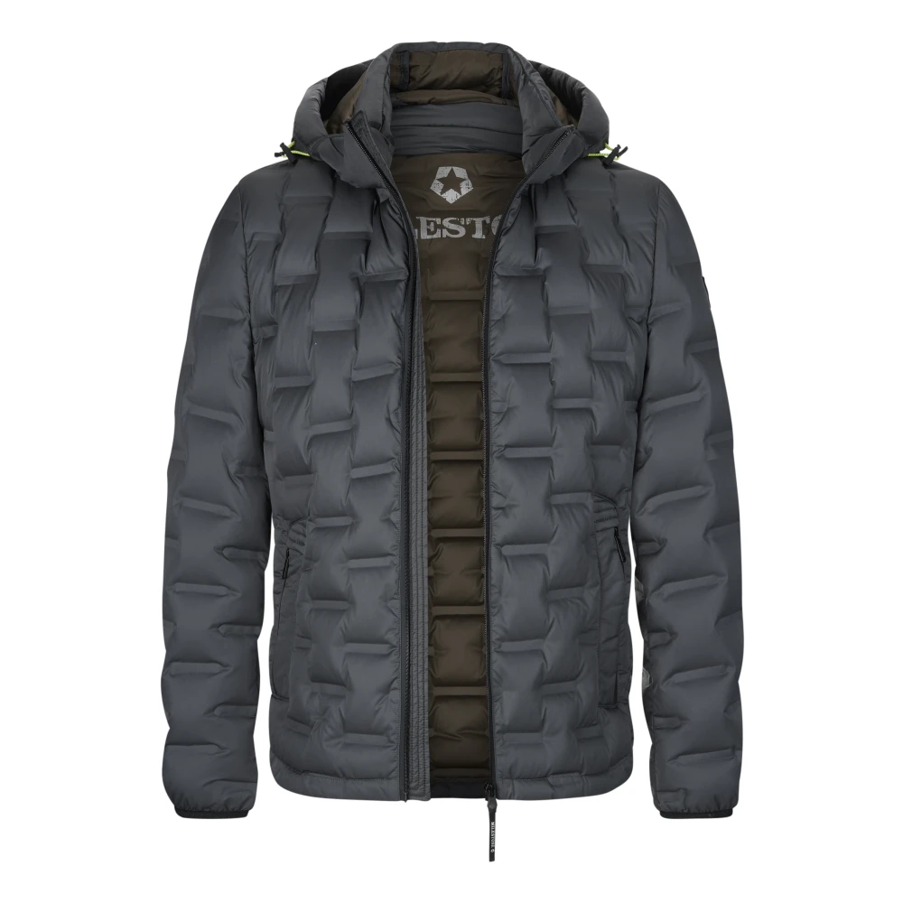 Milestone Waterdichte donsjas met afneembare capuchon Gray Heren