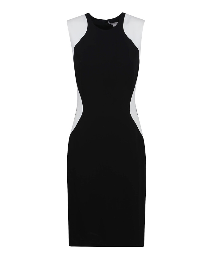 mouwteloze-zwarte-viscose-sheath-jurk