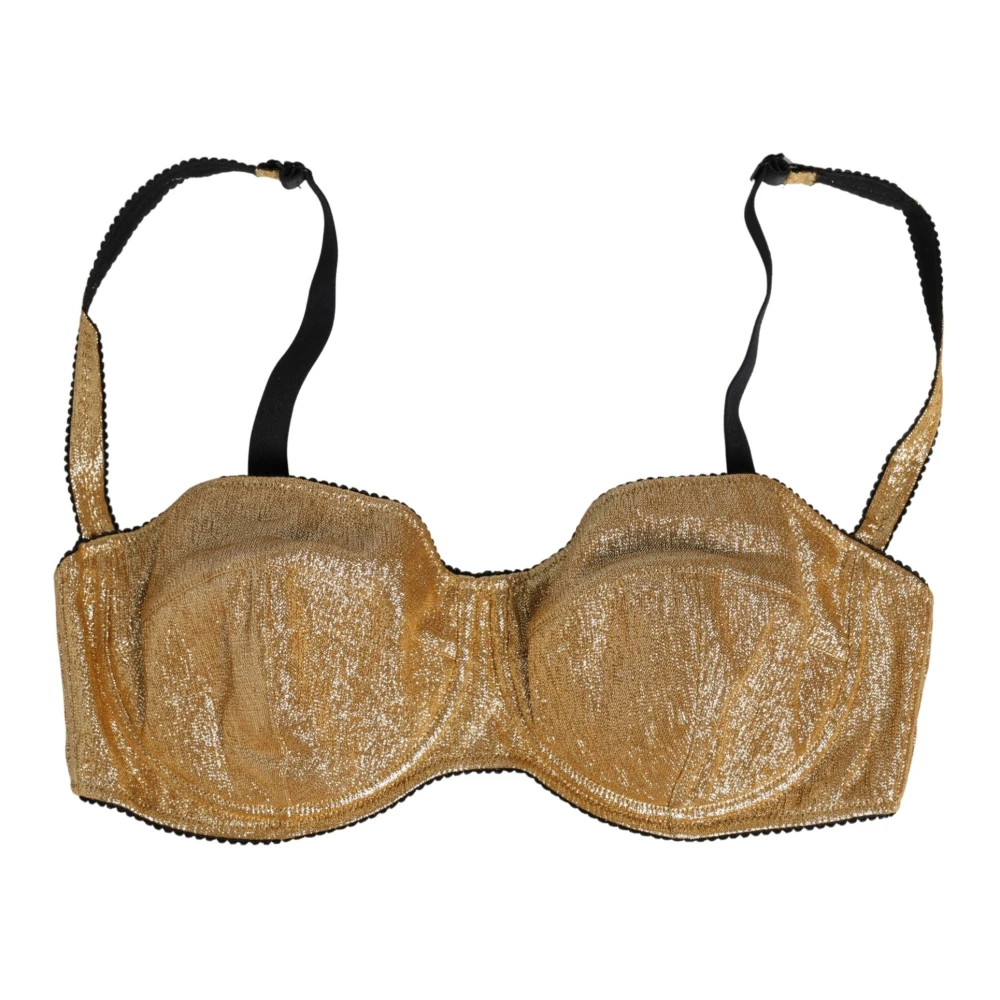 Dolce & Gabbana Women's Yellow Bras, L, Semi-Pad Underwire Balconette Bra