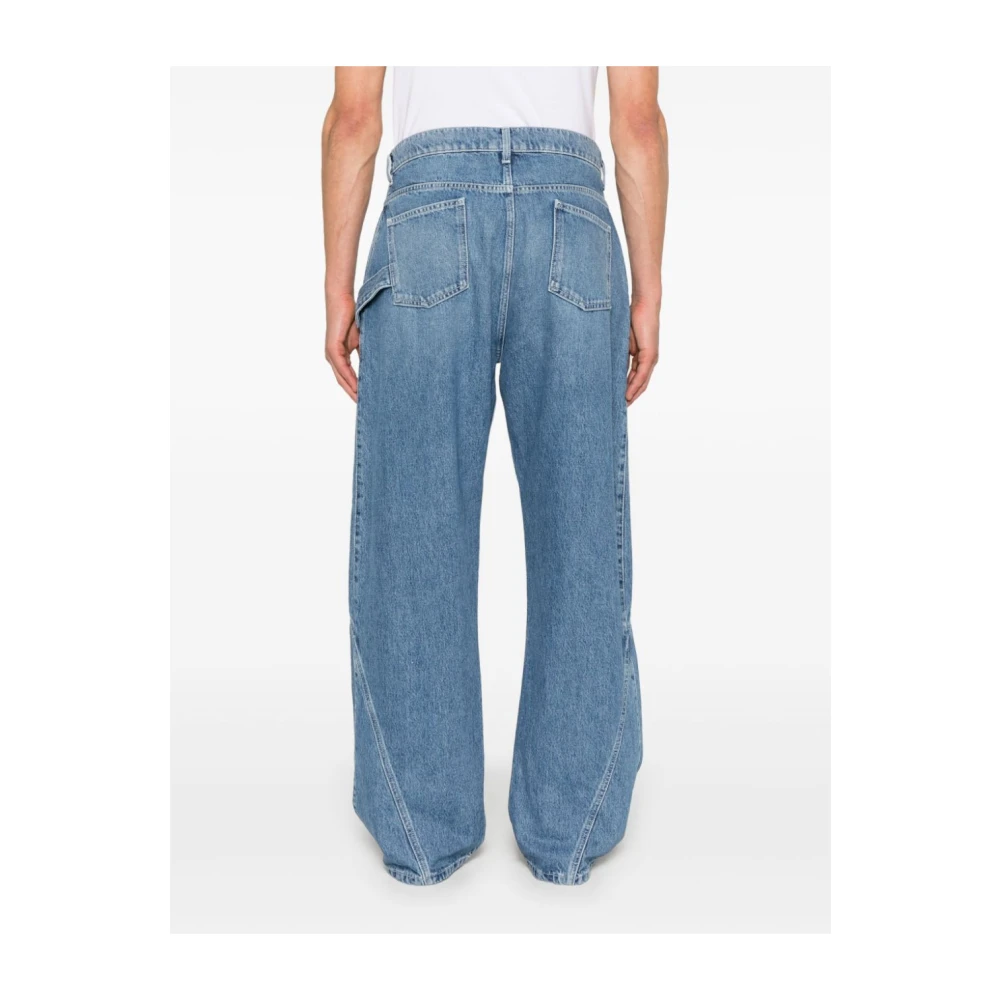 JW Anderson Blauwe Jeans Verhoog Garderobe Ultieme Stijl Blue Heren